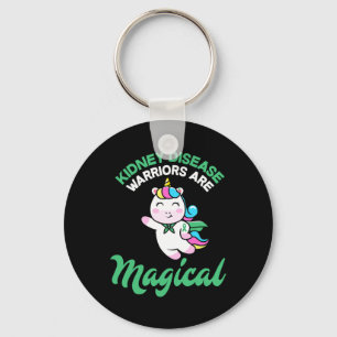 Disease Warrior Magical Unicorn Kidney Awareness Key Ring