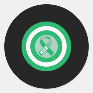 Disease Warrior Ribbon Awareness Gift Support Classic Round Sticker
