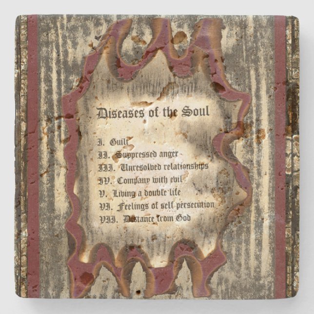 Diseases of The Soul Stone Coaster (Front)