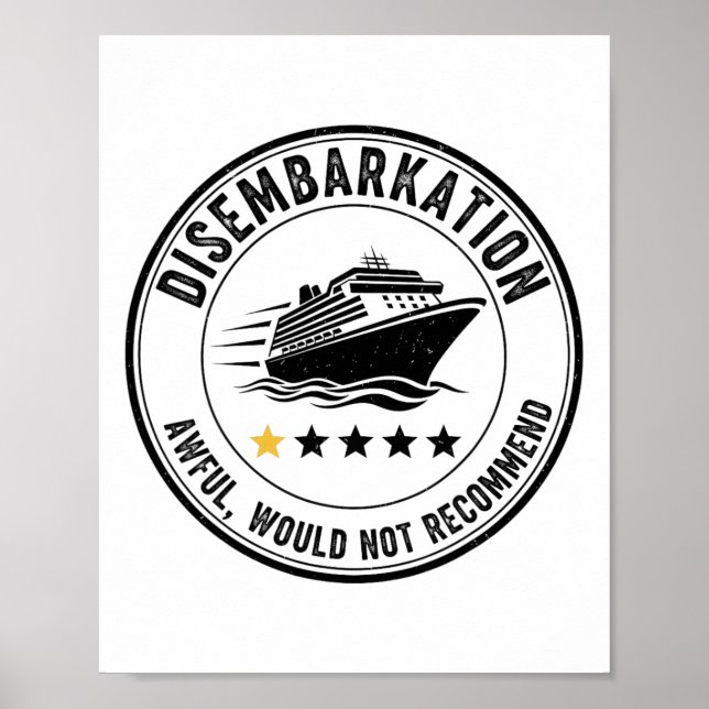 Disemrkation - Awful Would Not Recommend 3  Poster (Front)