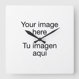Diseña reloj de pared en blanco con tu square wall clock