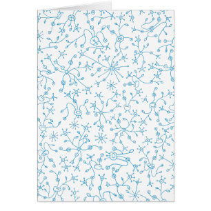 Diseño abstracto en fondo azul. Vegetación alieníg