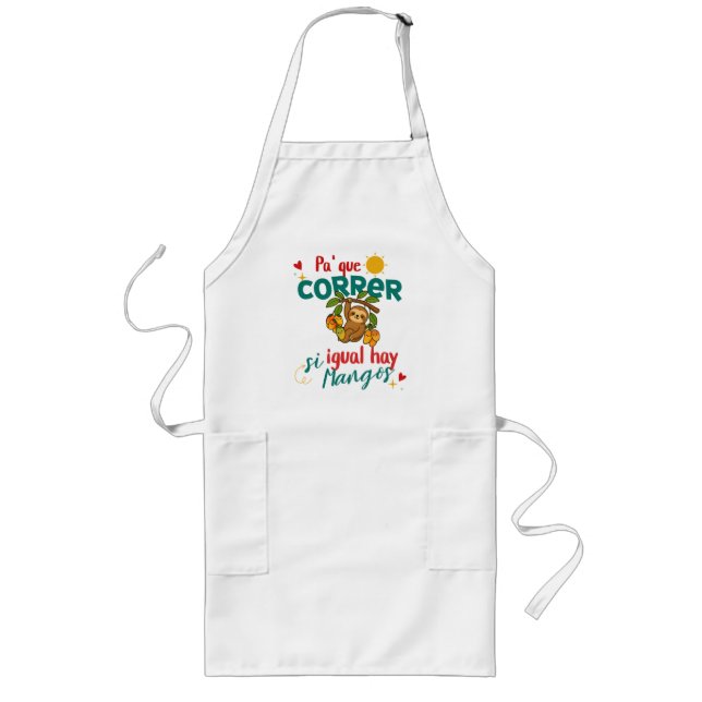 Diseño venezolano divertido long apron (Front)