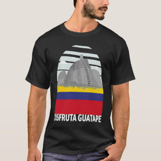 Disfruta Guatape Colombia Skyline Silhouette Outli T-Shirt