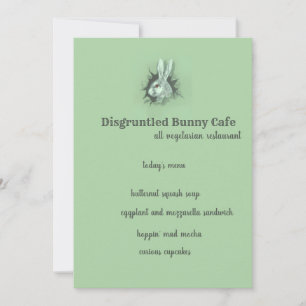 Disgruntled Bunny Rabbit Card