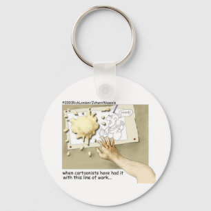 Disgruntled Cartoonist Funny Gifts & Collectibles Key Ring
