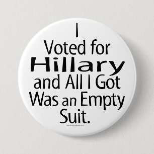 Disgruntled Hillary Supporter 7.5 Cm Round Badge