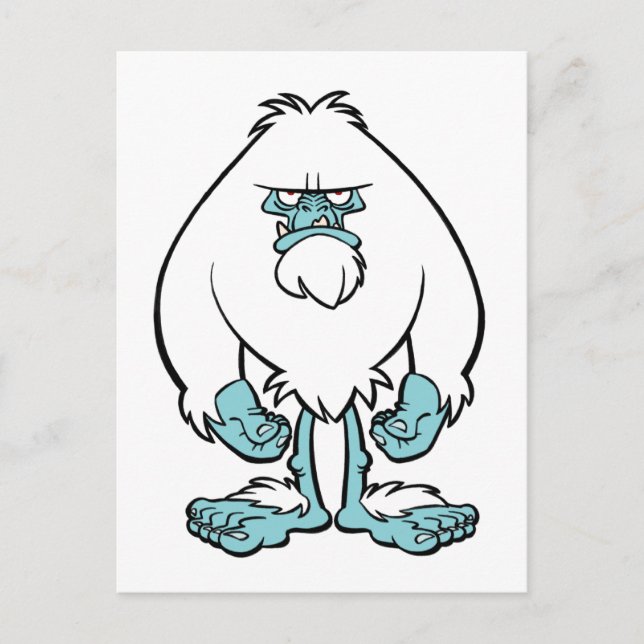 Disgruntled Yeti Postcard (Front)
