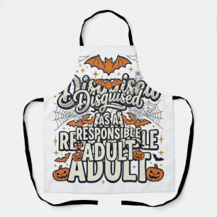 Disguised as a Responsible Adult Halloween Vector Apron