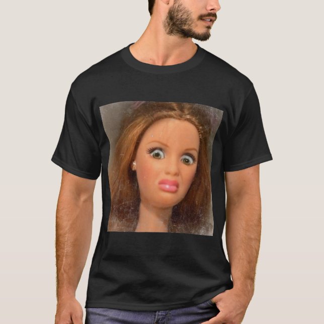 Disgusting Doll Face Meme T-Shirt (Front)