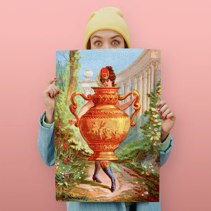 Dish Darlings Golden Amphora Art Print
