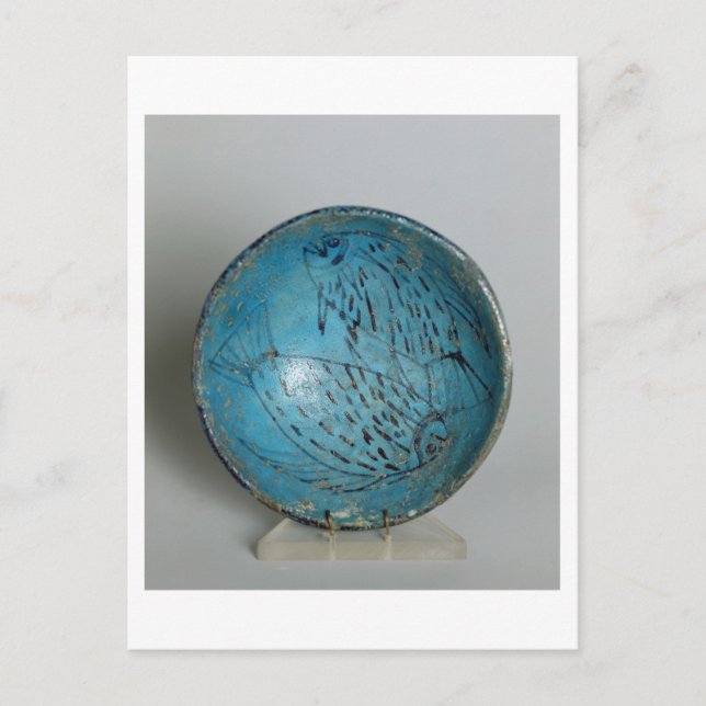 Dish decorated with fish (faience) postcard (Front)