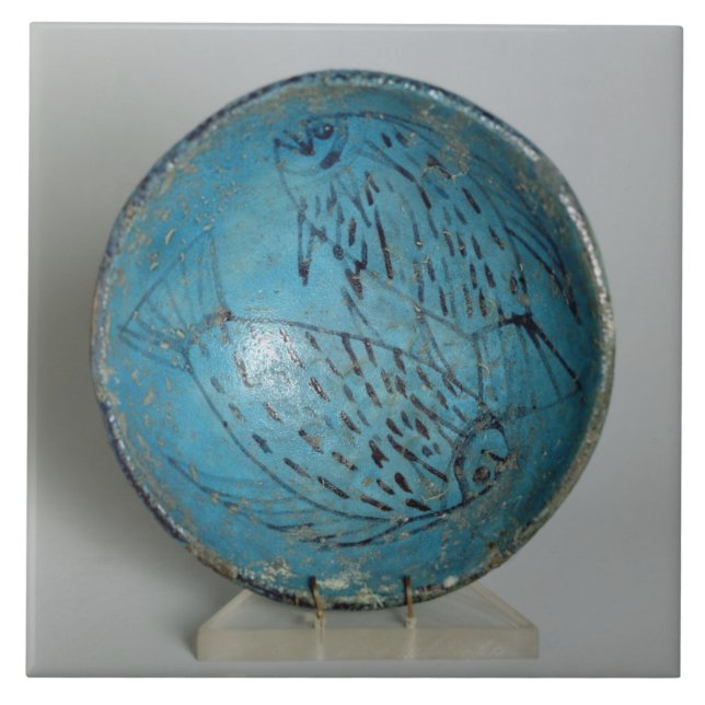 Dish decorated with fish (faience) tile (Front)