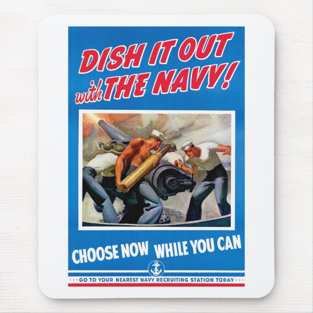 Dish it out with the Navy! Mouse Pad (Front)