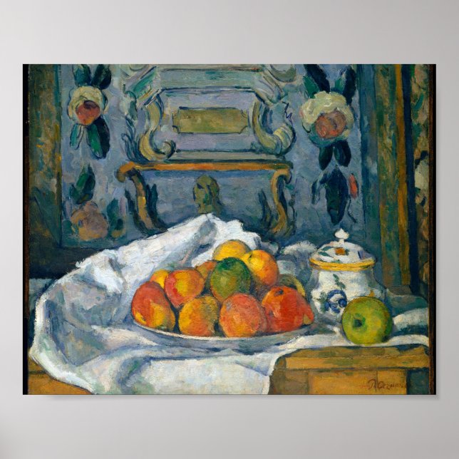Dish of Apples Paul Cezanne Famous Visual Arts Pos Poster (Front)