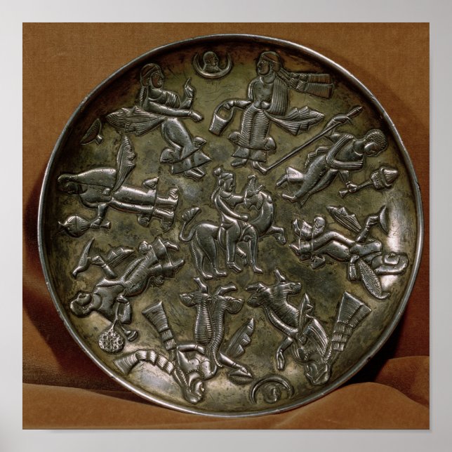 Dish relief decoration depicting goddess (Front)