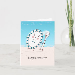 Dish Runs Away with the Spoon Wedding Thank You Card
