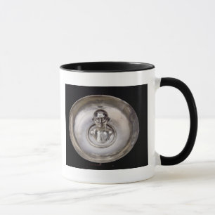 Dish with the bust of a man inside mug