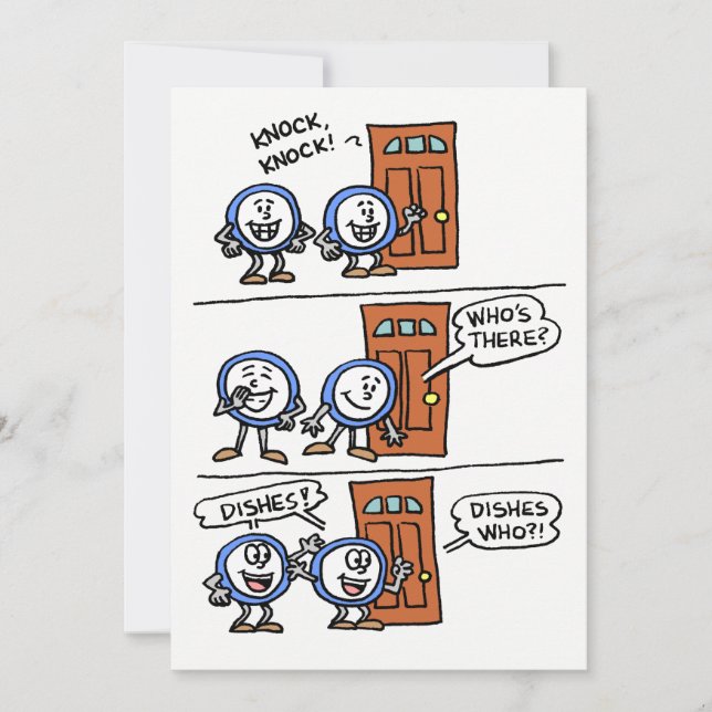 Dishes and Invite To A Party Invite (Front)