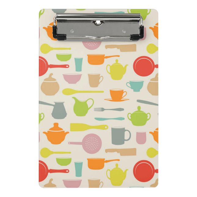 Dishes Pattern Mini Clipboard (Front)