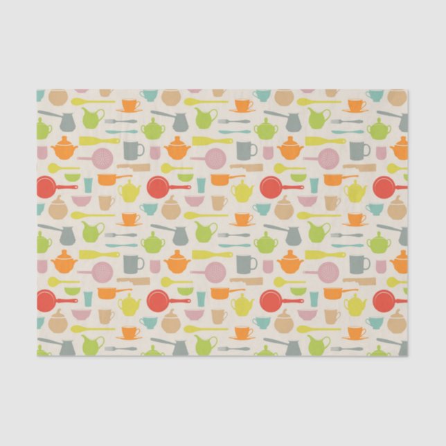Dishes Pattern Tissue Paper (Front)