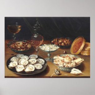 Dishes with Oysters - Osias Beert Fine Art Poster