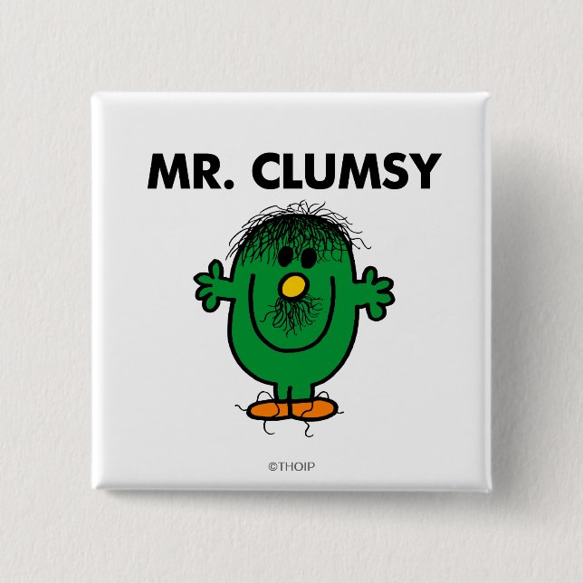 Dishevelled Mr. Clumsy 15 Cm Square Badge (Front)