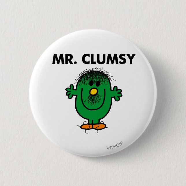 Dishevelled Mr. Clumsy 6 Cm Round Badge (Front)