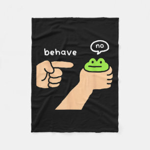Dishonest Frog Funny Frog Meme Behave No Animals J Fleece Blanket