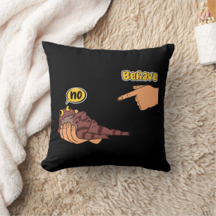 Dishonest Frog Funny Frog Meme Behave No Cartoon Cushion