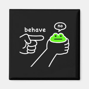 Dishonest Frog Funny Frog Meme Behave No Cartoon D Magnet
