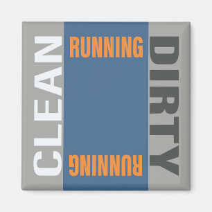 Dishwasher Clean Dirty Running Dishes Plates Magnet