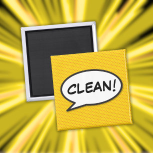 Dishwasher Clean Fun Retro Comic Book Pop Art Magnet