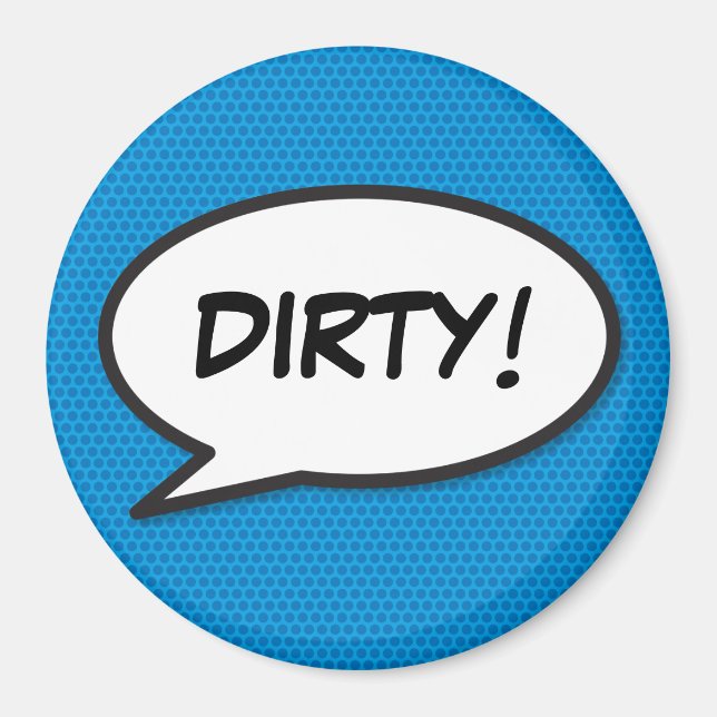 Dishwasher Dirty Fun Retro Comic Book Pop Art Magnet (Front)