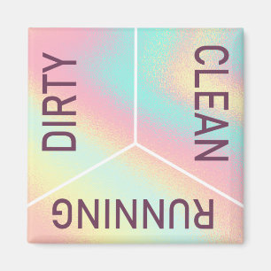 Dishwasher Dishes Kitchen Clean Dirty Reversible Magnet