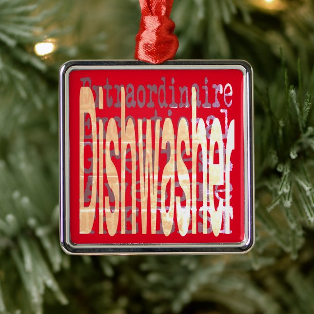 Dishwasher Extraordinaire Metal Ornament (Tree)