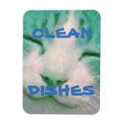 Dishwasher Magnet Cat Clean