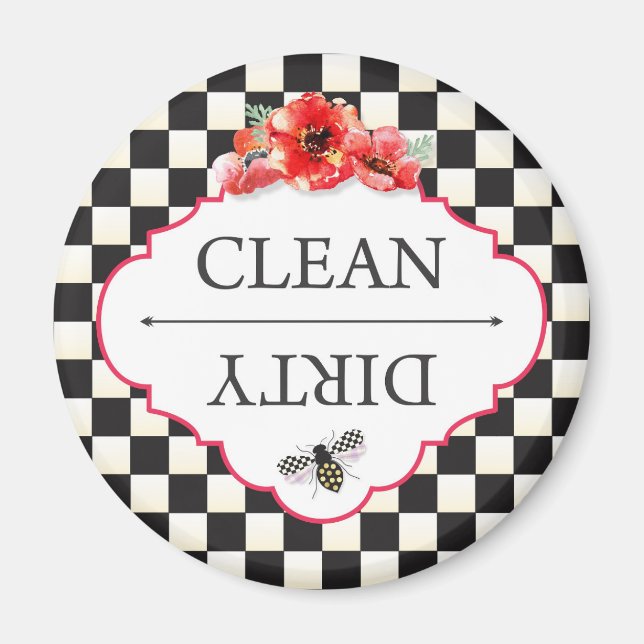 Dishwasher Magnet Clean Dirty (Front)