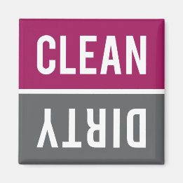 Dishwasher Magnet CLEAN | DIRTY - Raspberry Grey