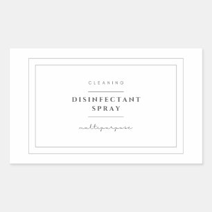 Disinfectant Spray Label Stickers