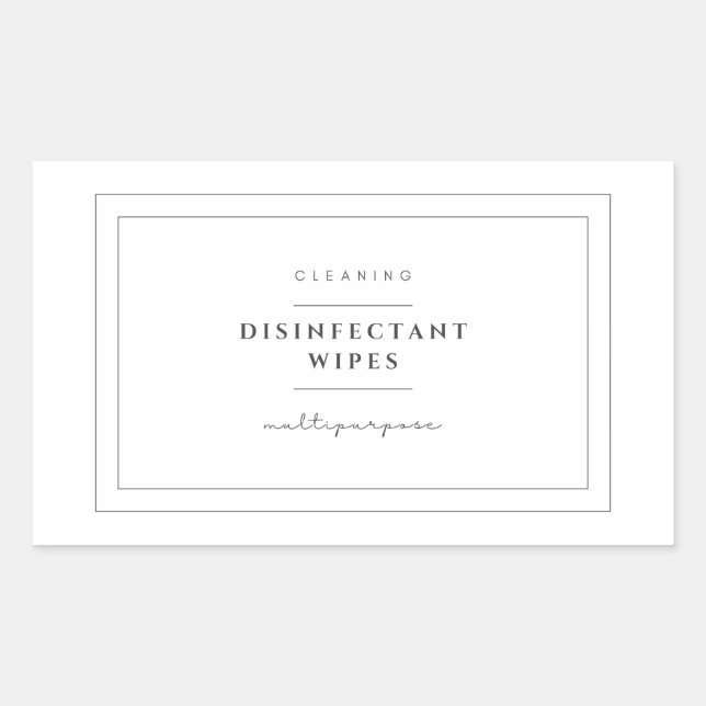 Disinfectant Wipes Label Stickers (Front)