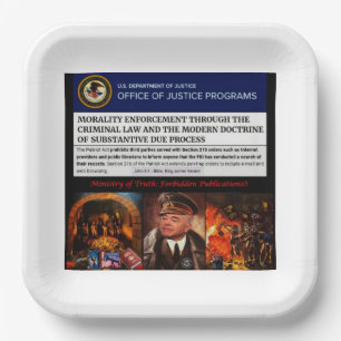 Disinformation review board paper plate