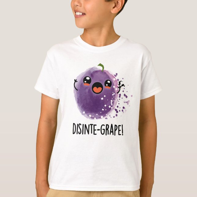 Disinte-grape Funny Disintegrating Grape Pun  T-Shirt (Front)