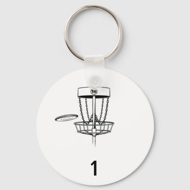 Disk Golf Bag Tag Key Ring (Front)