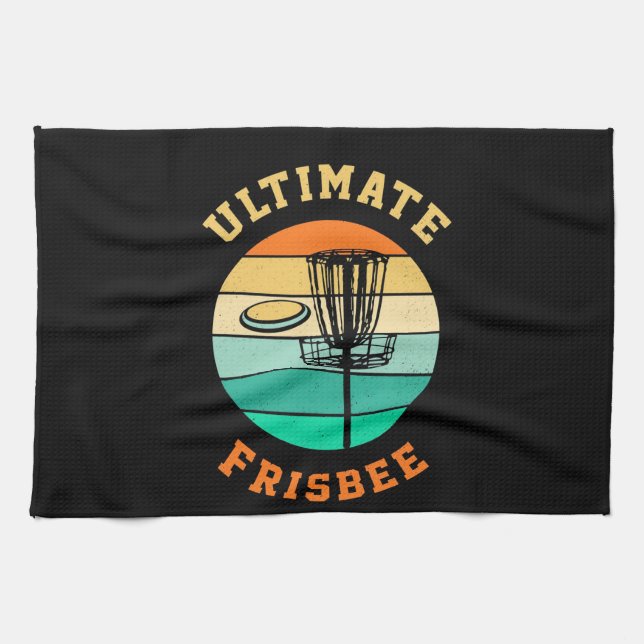 Disk Golf Ultimate Frisbee Tea Towel (Horizontal)
