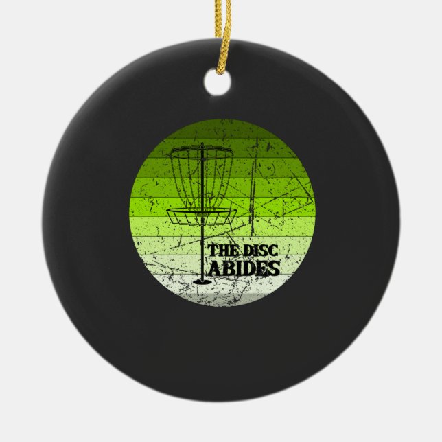Disk Golf Vintage Ceramic Ornament (Front)