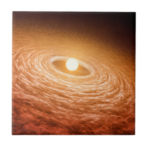 Disk Of Material Surrounding Star Fu Orionis. Ceramic Tile