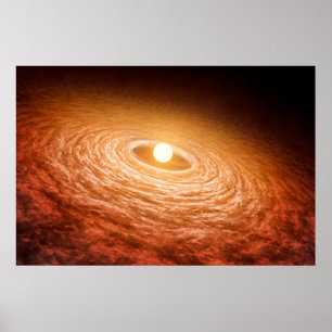 Disk Of Material Surrounding Star Fu Orionis. Poster