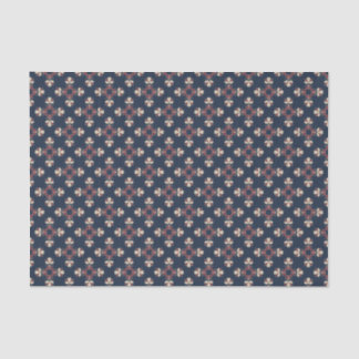 Dismal Collection Navy Burgundy Floral Tapestry Tissue Paper