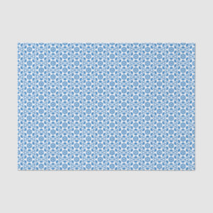 Dismal Delft Barbed Scrollwork Blue And White Tissue Paper